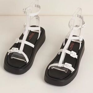 Charlotte Stone Pika Sandal Platform White Gladiator 8